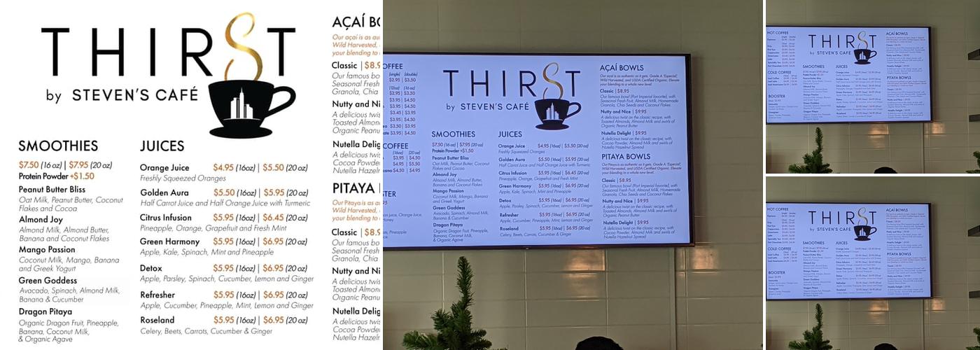 Thirst by Steven's Cafe Menu