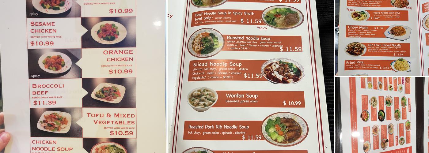 Fun Noodle Bar Menu