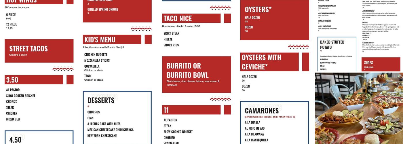 Taco Nice Menu