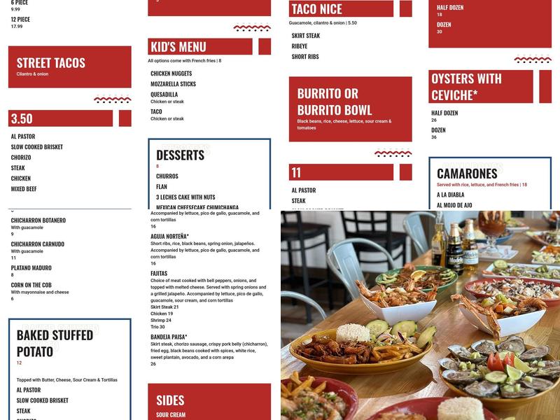 Taco Nice Menu