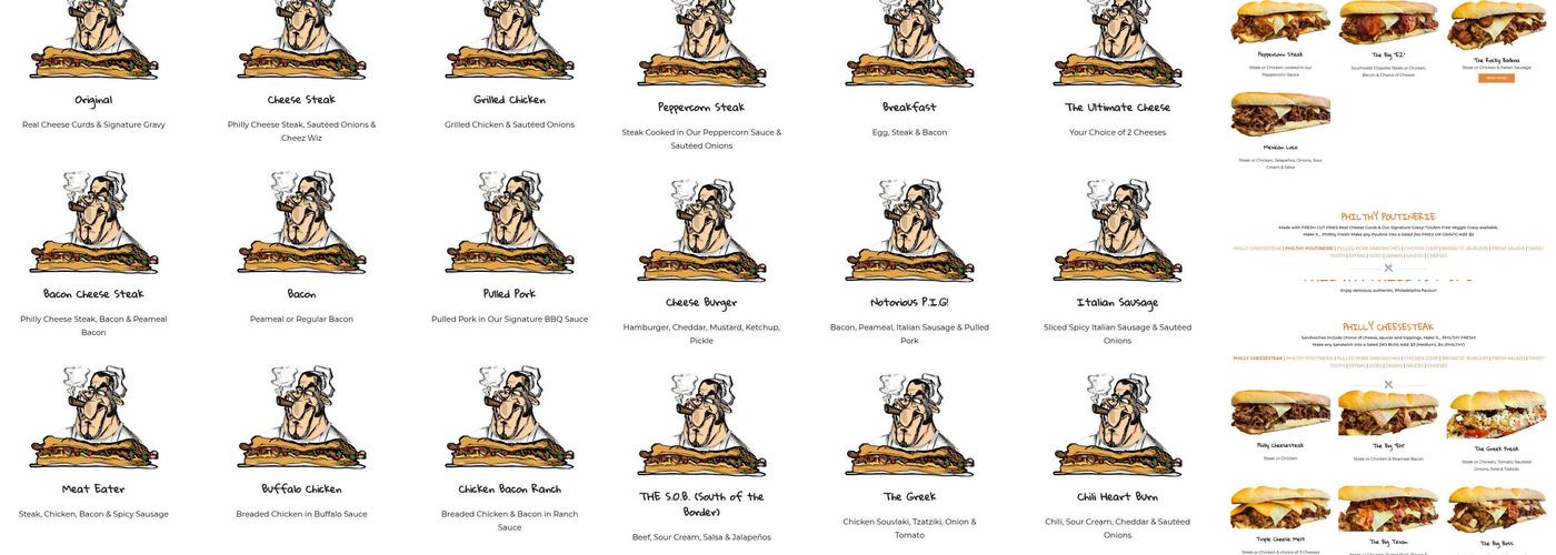 Philthy Philly's Cheesesteak and Poutinerie Menu