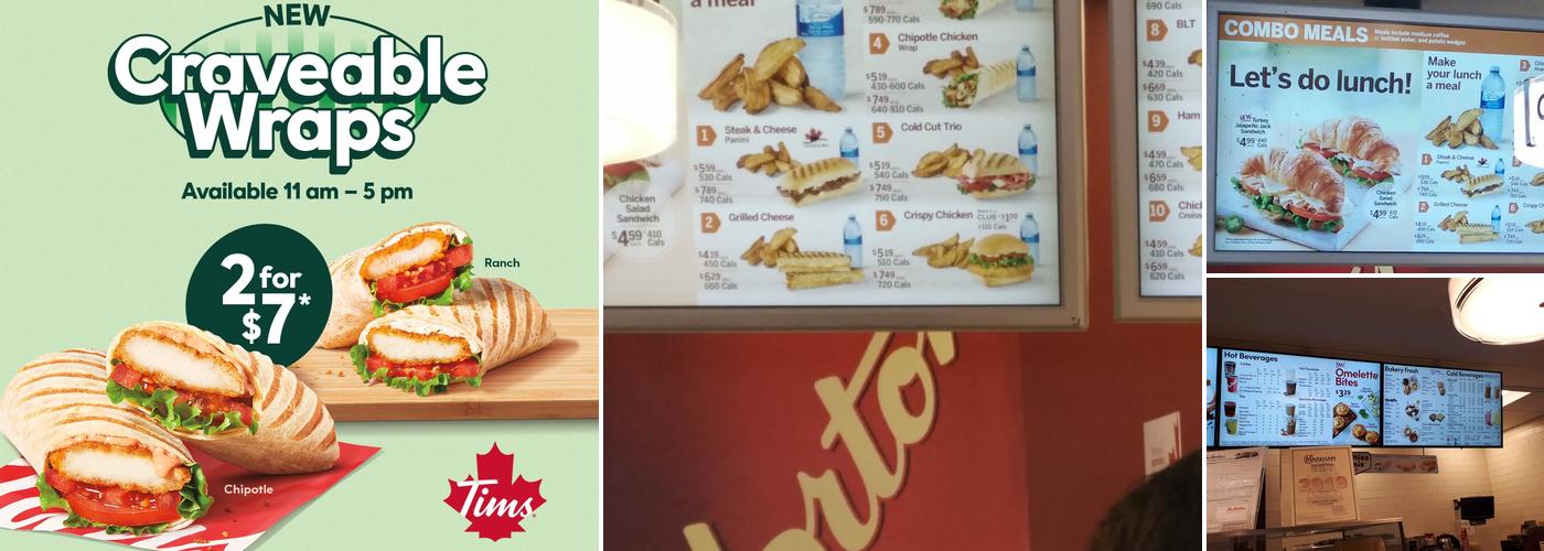 Tim Hortons Menu
