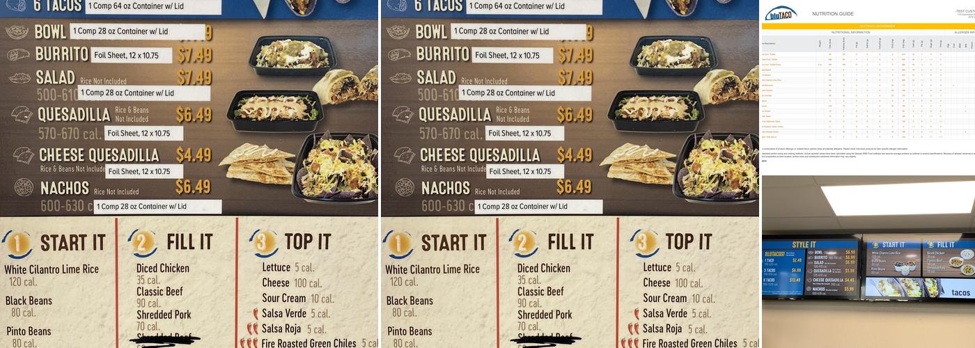 BluTaco Menu