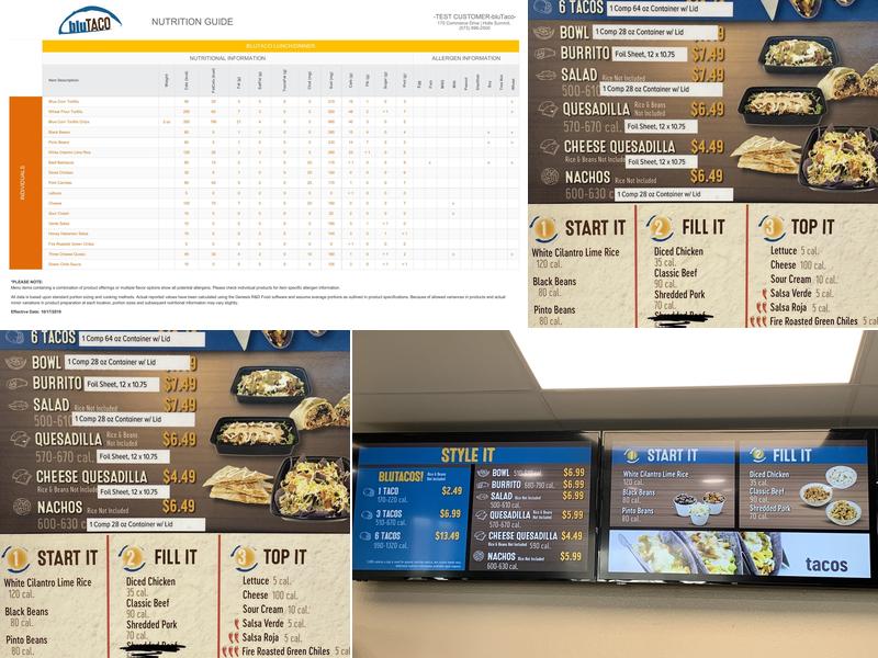 BluTaco Menu