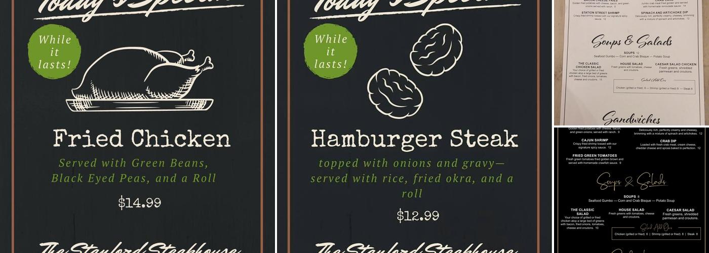 The Stanford Steakhouse Menu