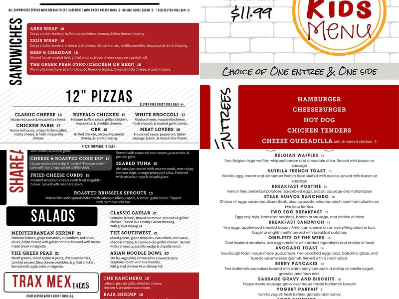 Carvers Steakhouse Menu