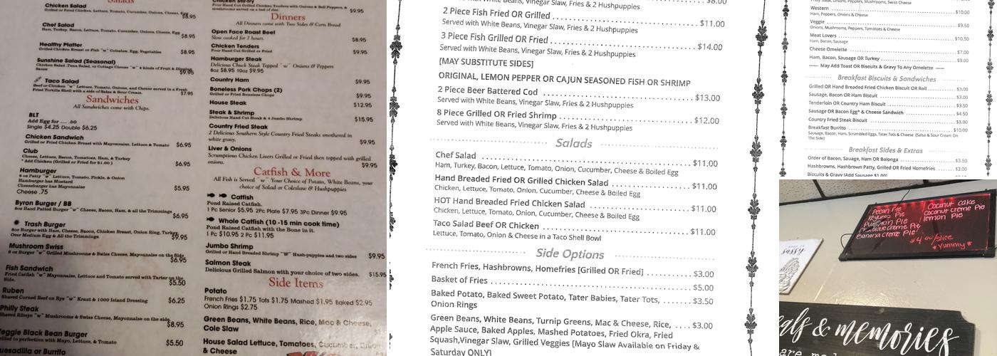 Rusty Rooster Menu