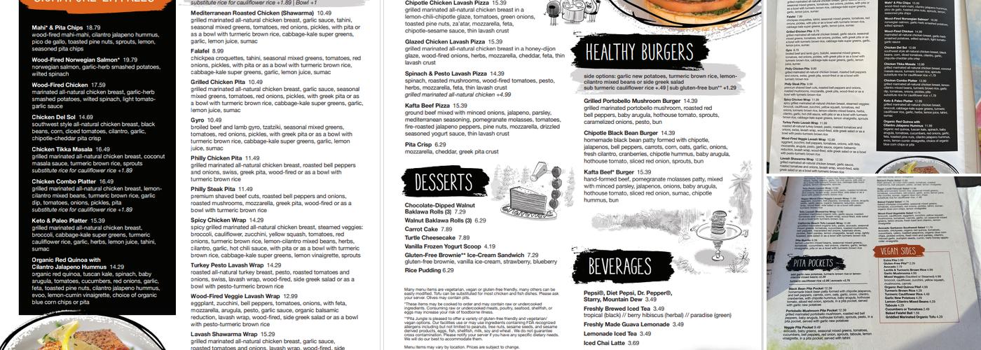Pita Jungle - Chandler Heights Menu