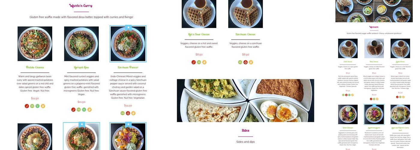 Once Upon a Dosa Menu