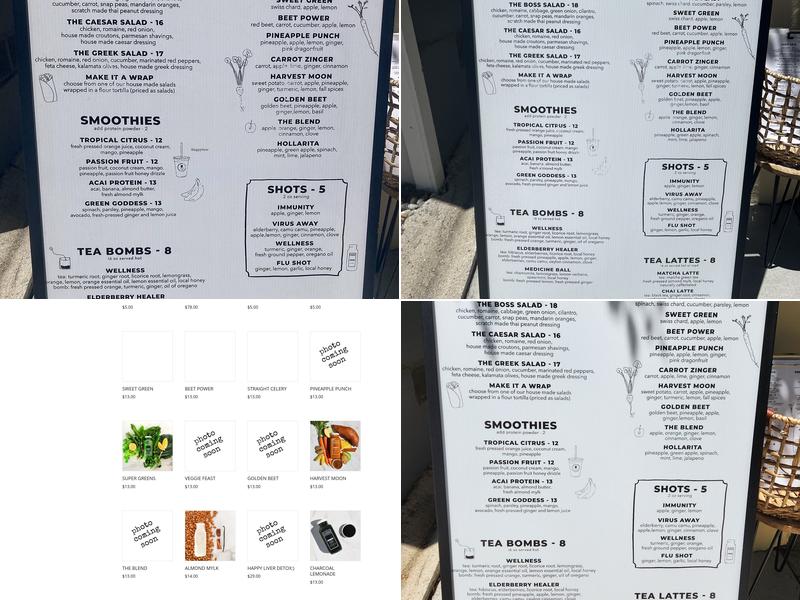 Juice Boss Menu