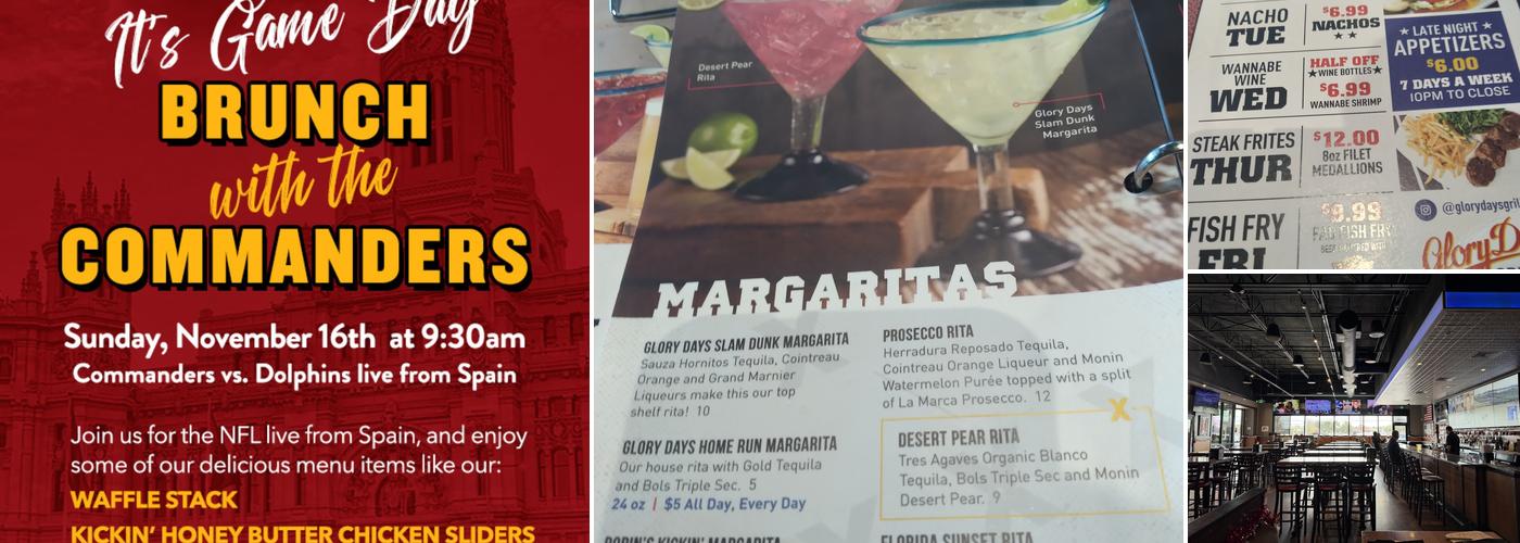 Glory Days Grill Menu