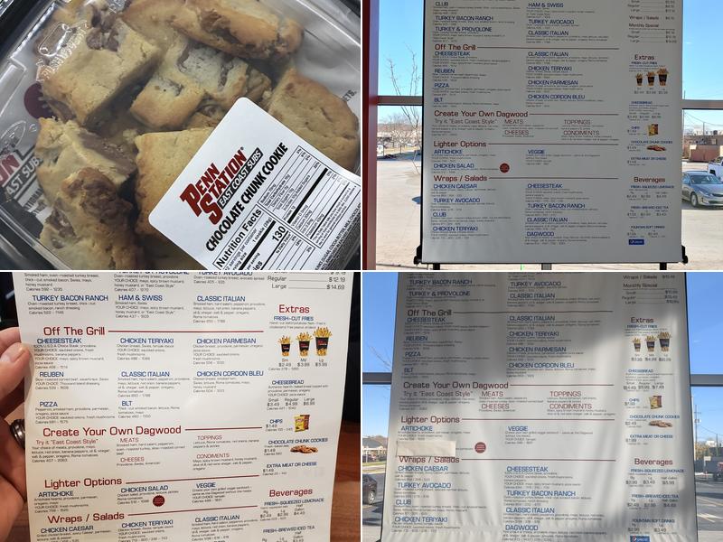 Penn Station East Coast Subs Menu