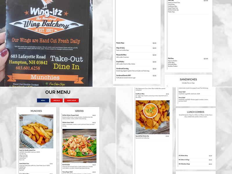 Wing-itz Hampton Menu