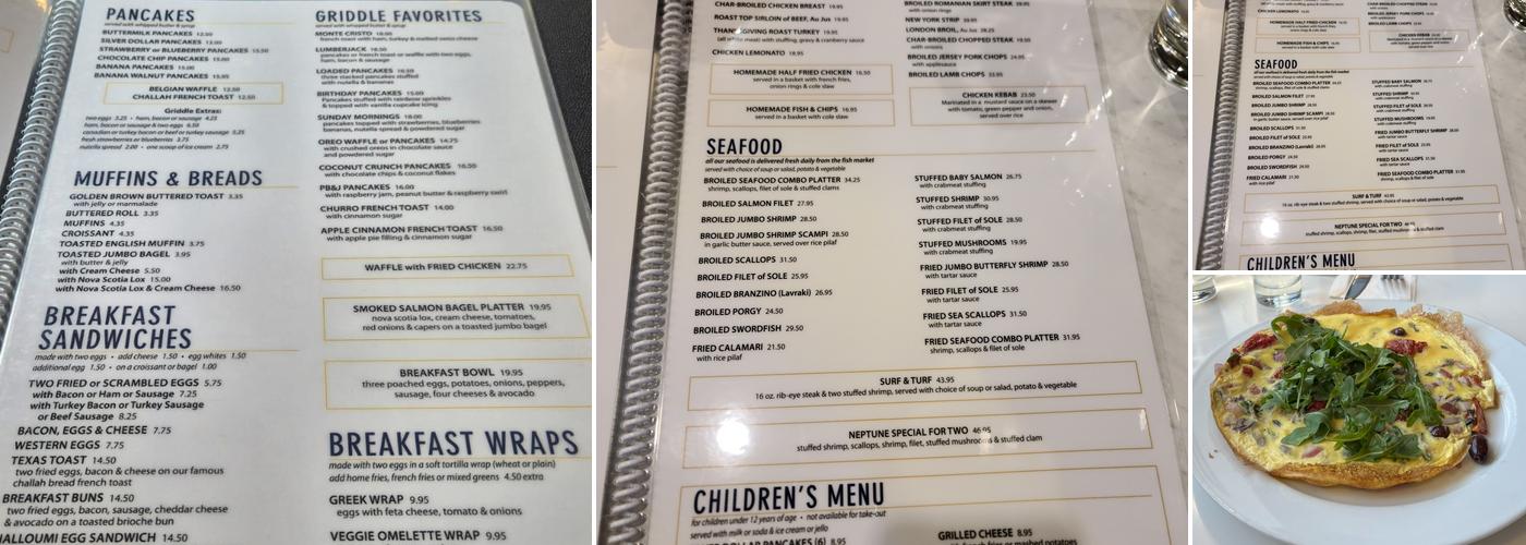 Neptune Diner Bayside Menu