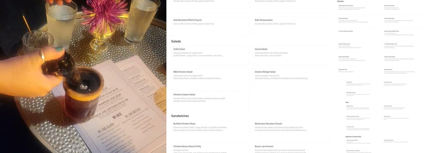 THE WORKZ on the Riverfront Menu