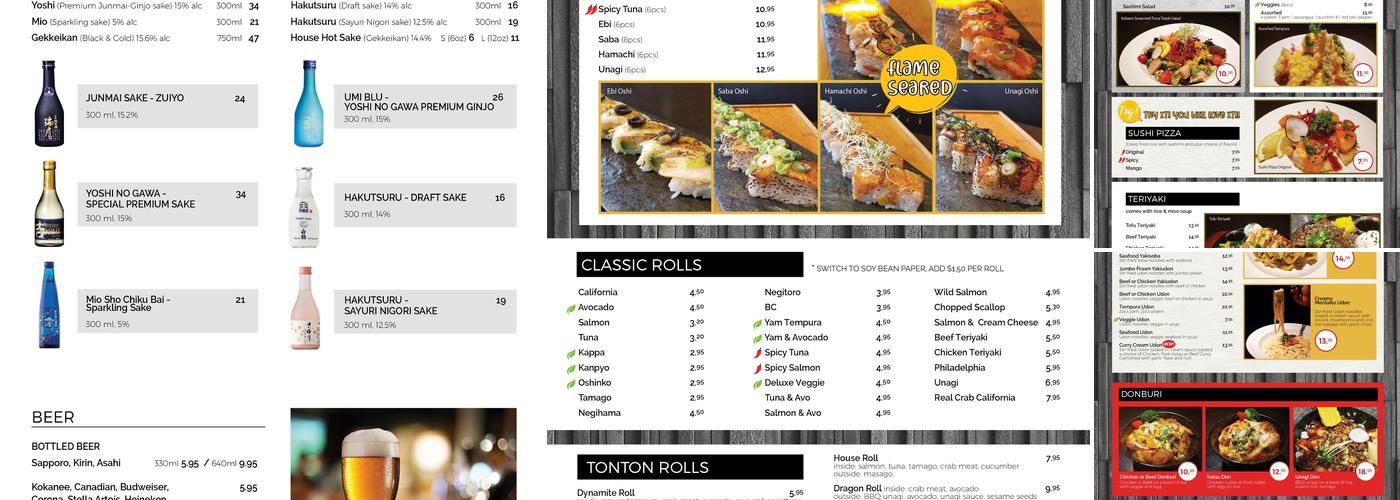 Sushi TonTon Menu