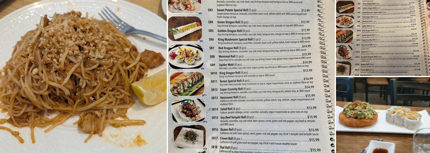 Tenon Vegan Sushi Menu