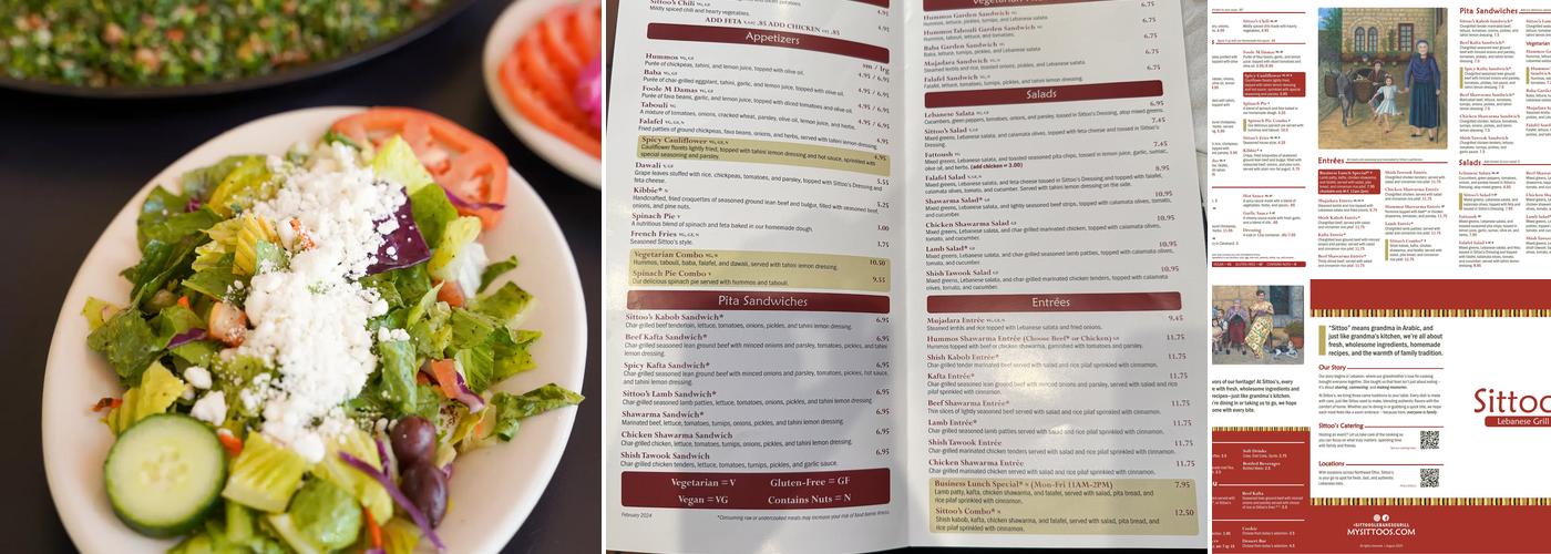 Sittoo's Lebanese Grill University Circle Menu