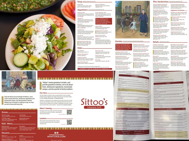 Sittoo's Lebanese Grill University Circle Menu