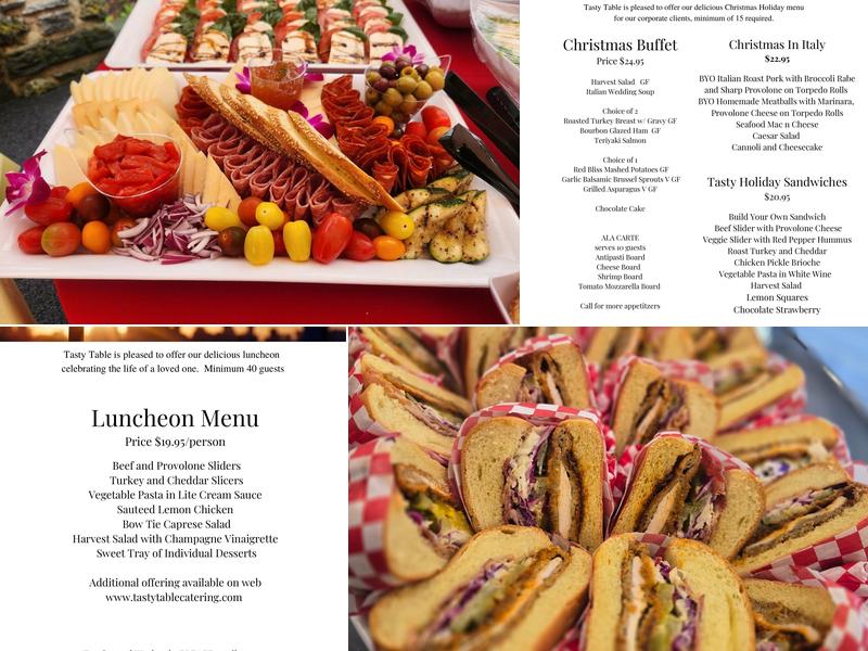 Tasty Table Catering Menu