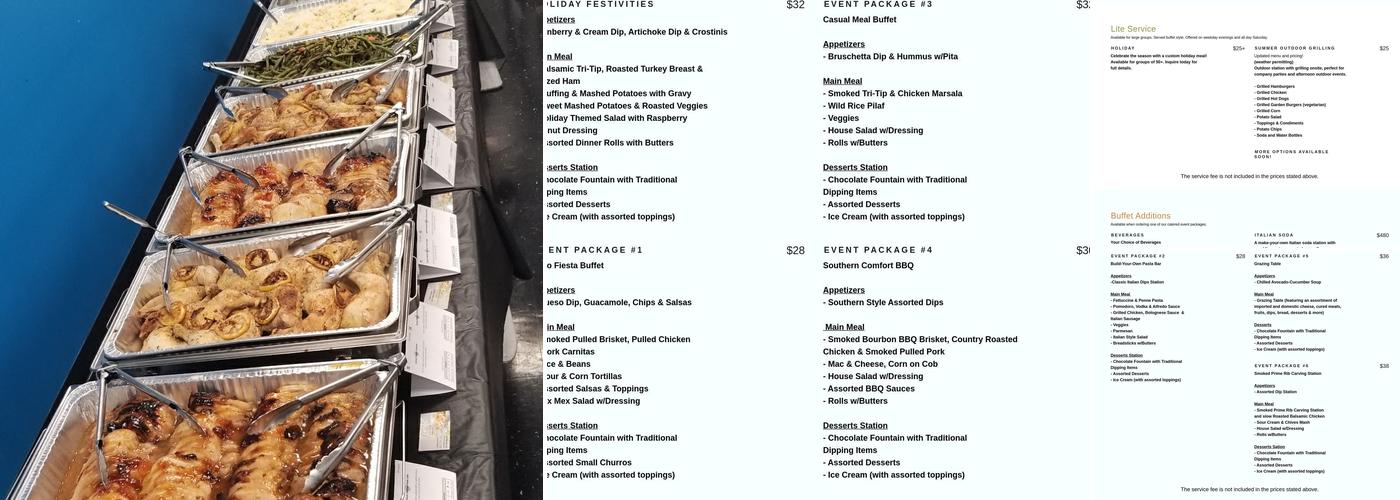 801 Catering Menu