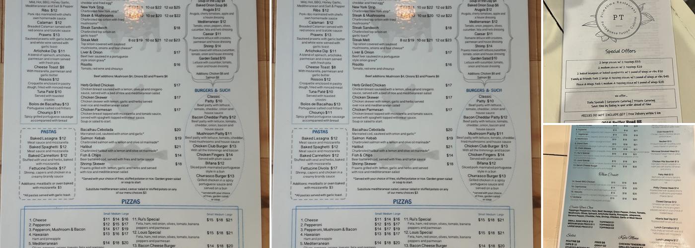 Prime Time Restaurant Menu