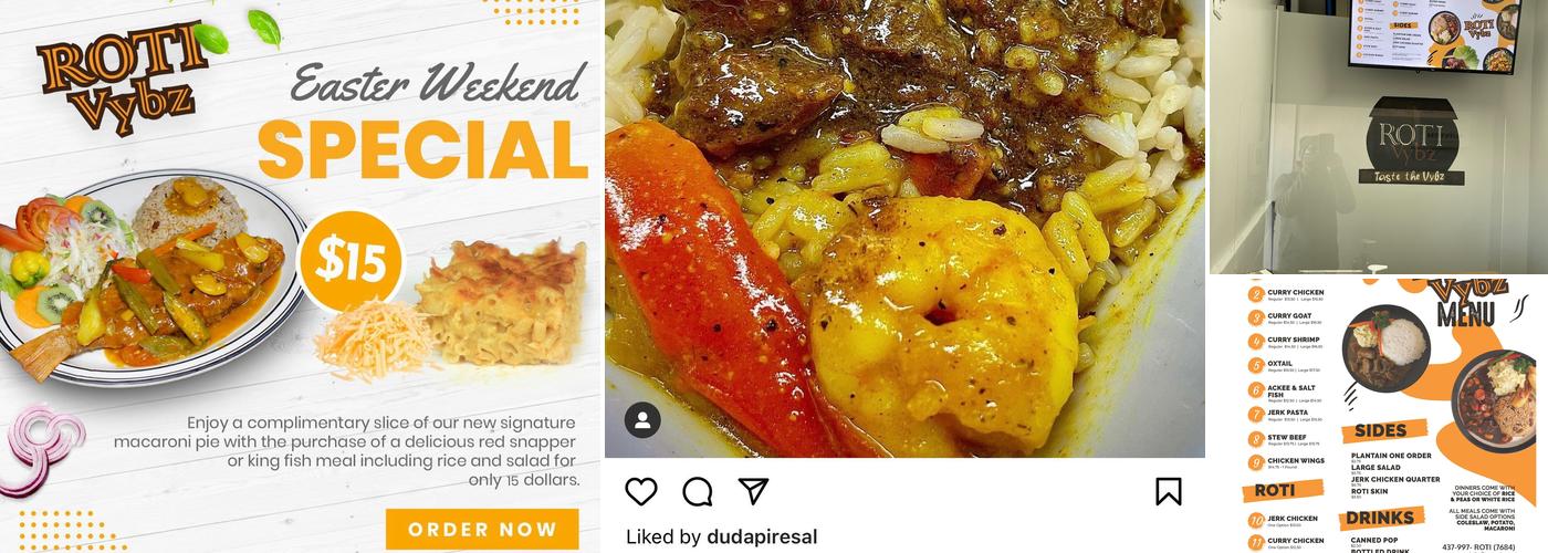 Roti Vybz Menu
