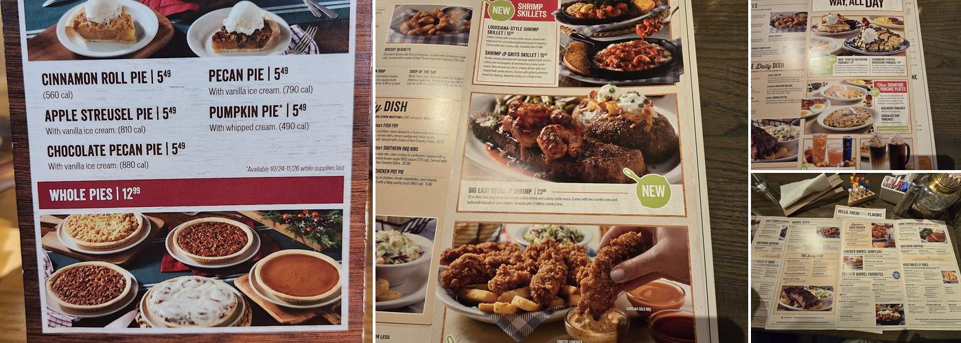 Cracker Barrel Old Country Store Menu