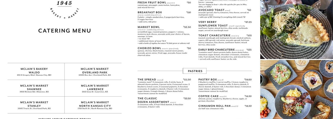 McLain's Market Lawrence Menu