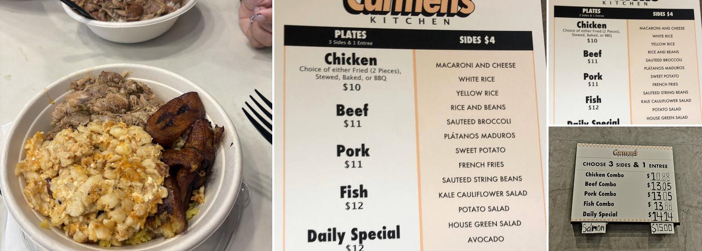 Carmen’s Kitchen Menu