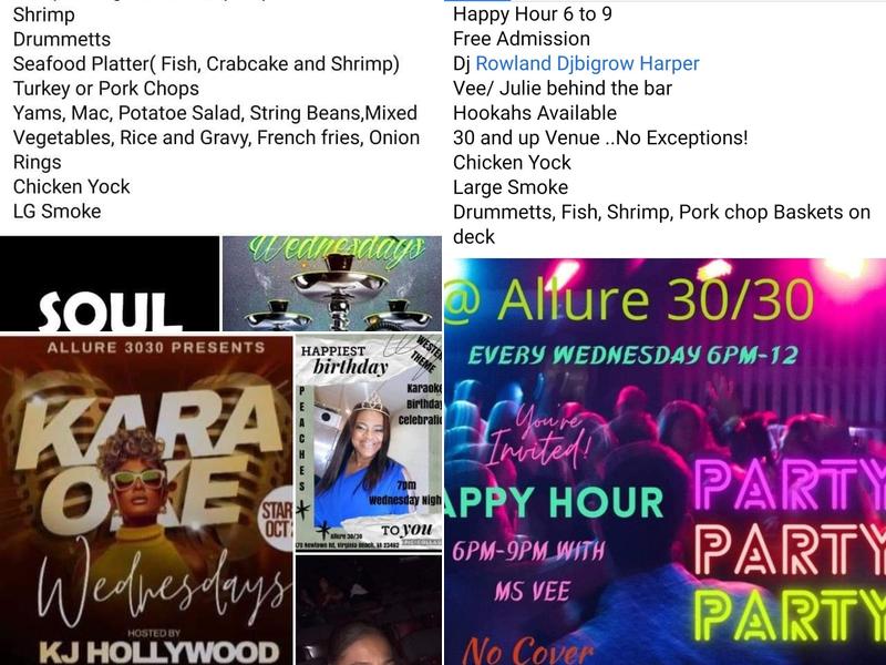 Allure 30/30 Menu