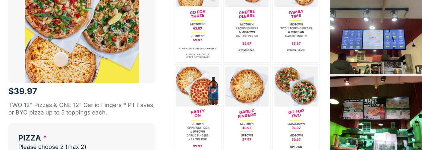 Pizzatown Lakeside Menu
