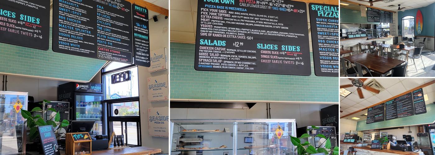 Seaside Pizza Co. Menu