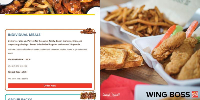 Wing Boss Menu