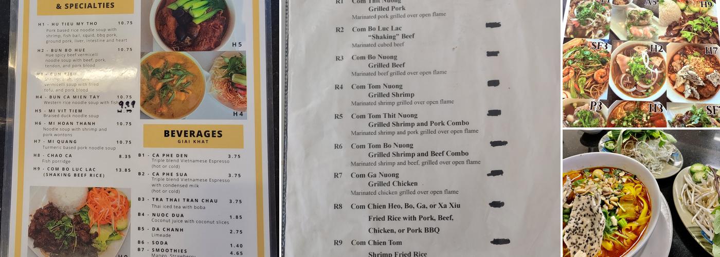 Pho Minh Menu