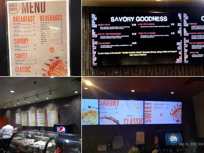 48th and Crepe Menu