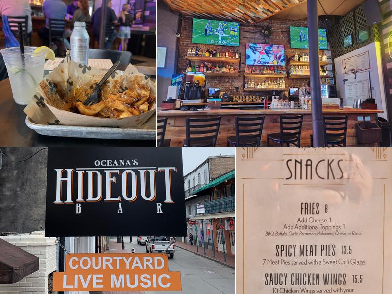 Hideout Bar Menu