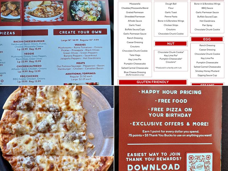 Red's Savoy Pizza Menu