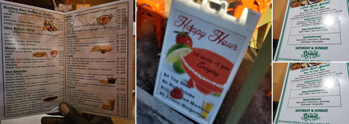 Neem Indian Cuisine Menu