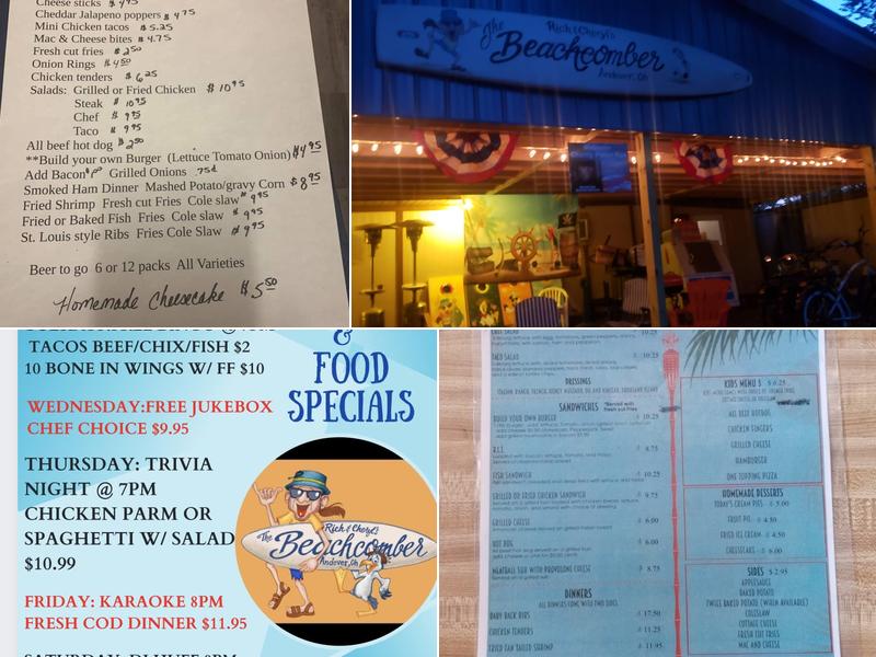 Beachcomber Menu