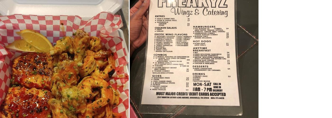 Kings & Wings Menu