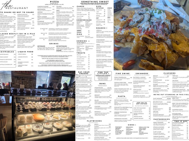 Stanfield’s Eatery Menu