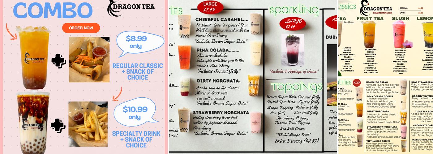 Dragon Tea Menu