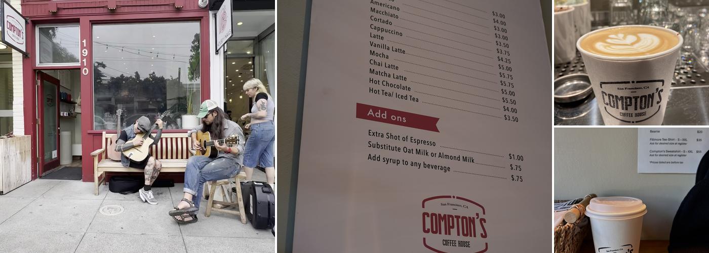 Compton’s Coffee House Menu