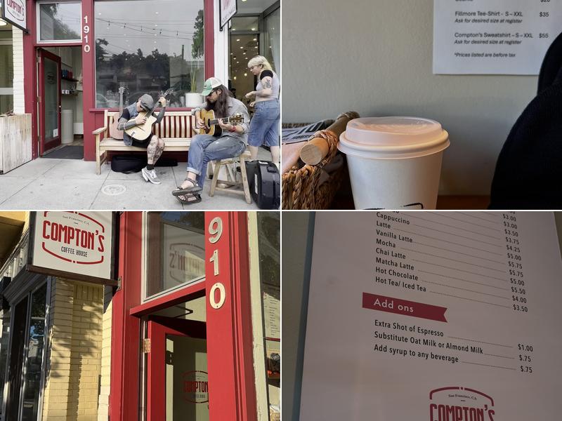 Compton’s Coffee House Menu