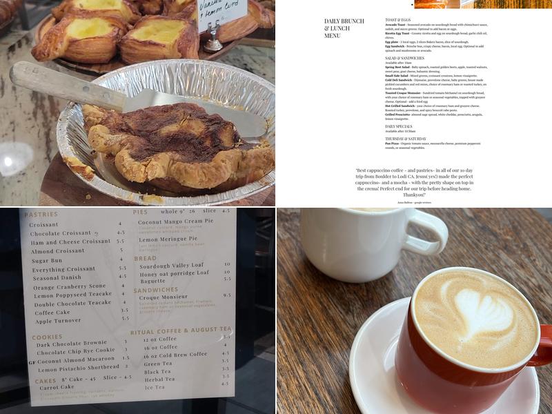 Ruby's Bakery and Cafe Menu