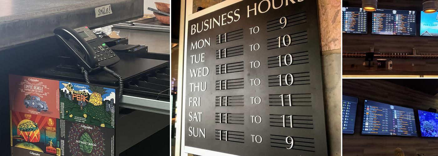 Main Street Pour House - Vista Menu