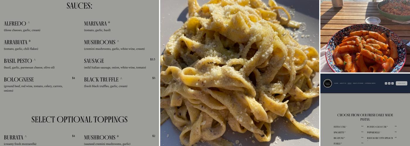FABIOS PASTA Menu
