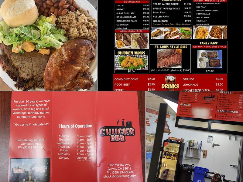 Chuck's BBQ Menu