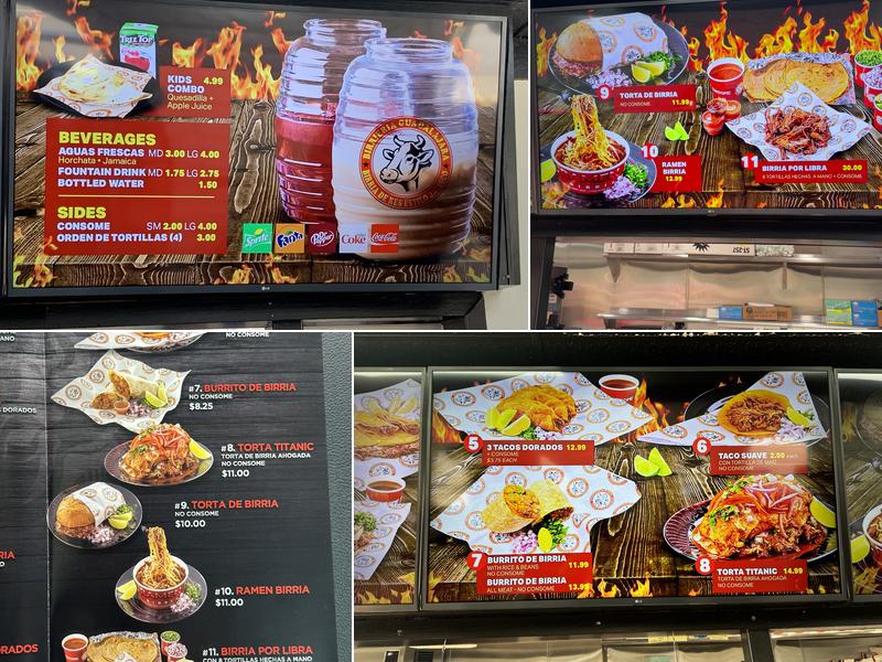 Birrieria Guadalajara Menu